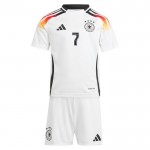 Günstige Fußballtrikots Deutschland Kai Havertz 7 Kinder Heimtrikot EURO 2024 Kurzarm